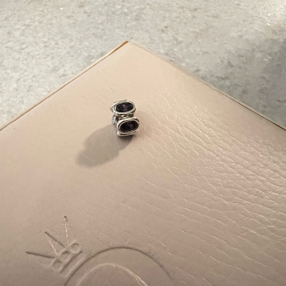 Pandora purple oval lights charm